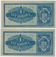 1920. 1K (6x) sorszámkövetők, sötétvörös sorszámmal T:I,I-