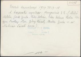 1937 Evezős bajnokság, Hungária E.E., MFI, Czvek Gyula fotó, verzón pecséttel jelzett, feliratozva a...