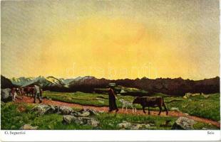 Sein, Bruckmanns Bildkarte Nr. 27. s: G. Segantini