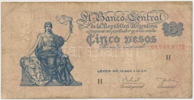 Argentína 1951. 5P T:III- Argentina 1951. 5 Pesos C:VG