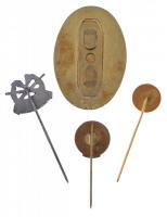 4db-os jelvény tétel, benne "IFOR", "Akah", "MHSZ" T:2