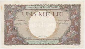 Románia 1939. 1000L T:III kis szakadás Romania 1939. 1000 Lei C:F small tear