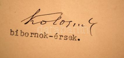 1919 Vaszary Kolos (1832-1915) bíboros által saját kezűleg aláírt kinevezési okmány, 34x21cm