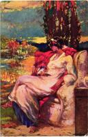 7 db RÉGI vegyes képeslap, vegyes minőség; Párizs, Nagykanizsa, művészlapok / 7 old mixed postcards,...