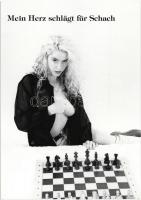 8 db MODERN használatlan erotikus sakk motívumlap sorozat / 8 modern unused Erotic-Chess motive card...