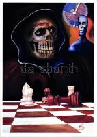 40 db MODERN  használatlan grafikai sakk motívumlap  / 40 modern unused graphic Chess motive cards