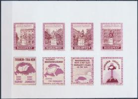 Reprint tétel: 1921 Trianon irredenta kétnyelvű fogazott és vágott levélzáró kisív + 2 db levélzáró ...