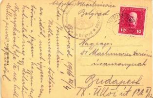 Belgrade, Festung / fortress, steamship, 'Kommando der k.u.k. Heeresbahn-Süd' So. Stpl. (E...