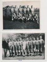 cca 1910-1940 4 db klf focicsapatokat ábrázoló fénykép és fotólap. / Football teams photos