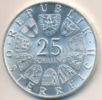 Ausztria 1972. 25Sch Ag "Carl Michael Ziehrer" tanúsítvánnyal T:1-,2 kis ph.  Austria 1972. 25 Schilling Ag "Carl Michael Ziehrer" C:AU,XF small edge error