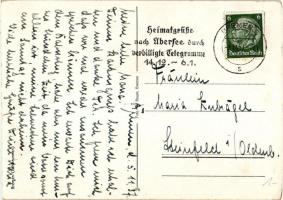 Bremen, Rehbrunnen / fountain, 'Heimatgrüsse nach Übersee durch verbiligte Telegramme' So....