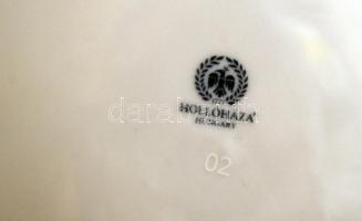 Hollóházi porcelán dísztányér, felvidéki, "Fűzéri XIV. dalostalálkozó alkalmából" feliratt...