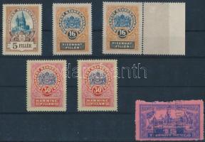 1927 Budapest Székesfőváros 5f, 2 x 16f, 2 x 30f, 15P