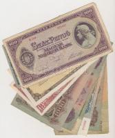 23db-os vegyes magyar pengő és adópengő bankjegy tétel , közte 1db külföldi bankjegy T:III,III-