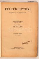 Arcibasev: Féltékenység. Dráma öt felvonásban. Fordította Biró Lajos. Bp., 1918, Singer és Wolfner. A címlap javított. Korabeli félvászonkötésben.