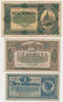 1913. 20K (4x) közte 1db csehszlovák bélyeggel, 1db piros "MAGYARORSZÁG" körbélyegzővel + ...