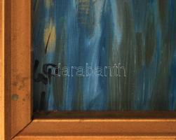 Gergely Sándor (?-): Visegrádi ősz. Olaj, farost, jelzett, keretben, 40×60  cm