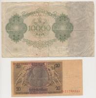 Vegyes: Németország / Weimari Köztársaság 1922. 10.000M + 1929. 20M + Orosz Birodalom 1912-1917. (19...