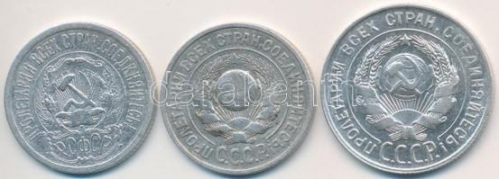 Szocialista Szövetségi Szovjet Köztársaság 1923. 15k Ag + Szovjetunió 1925. 15k Ag + 20k Ag T:2,2-
...