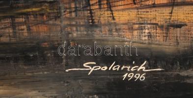 Spolarich László (?-): Szüret után. Olaj, farost, jelzett, 60×50 cm