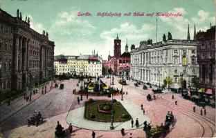 Berlin, Schlossplatz mit Blick auf Königstrasse / square, tram, horse carriage (EB)