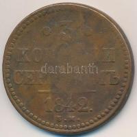 Orosz Birodalom 1842. 3k Cu T:3 Russian Empire 1842. 3 Kopeks Cu C:F