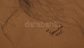 Bankó jelzéssel: Vöröskeresztes nővér 1945. Ceruza, papír,  30×21 cm