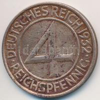 Németország/Weimari Köztársaság 1932F 4pf Br T:2,2-  Germany/Weimar Republic 1932F 4 Pfennig Br C:XF,VF  Krause KM#75