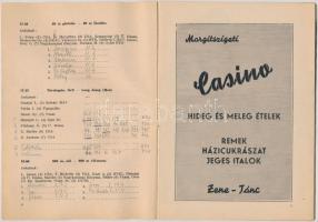 1953-58 Nemzetek közötti atlétikai viadalok műsörfüzetei, nagyrészt ceruzával kitöltve. Érdekes fotó...