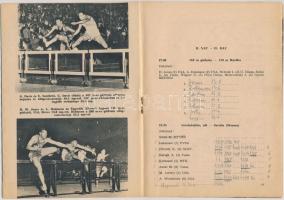 1953-58 Nemzetek közötti atlétikai viadalok műsörfüzetei, nagyrészt ceruzával kitöltve. Érdekes fotó...