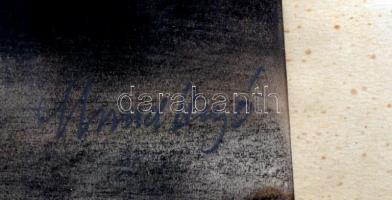 Mund jelzéssel: Menekültek. Szén, papír, üvegezett keretben,  25×33 cm