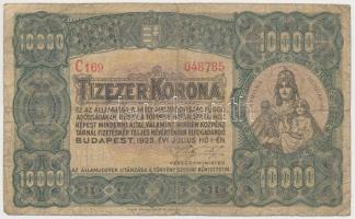 1923. 10.000K "Magyar Pénzjegynyomda Rt. Budapest" T:III-