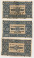 1923. 1000K (3x) közte 2db "T.W." jelöléssel nyomdahely nélkül, 1db "8 FILLÉR - NYOLC...