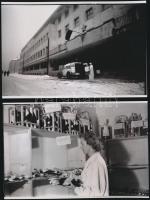 cca 1952 Budapest, gyermek védőoltások kiszállítása, Kotnyek Antal (1921-1990) fotóriporter hagyatékában őrzött 4 db negatívról készült modern nagyítás, 10x15 cm