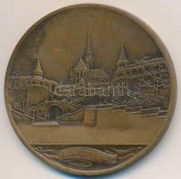 Berán Lajos (1882-1943) 1931. "Budapesti Emlék" kétoldalas Br emlékérem (40,5mm) T:2 kis p...