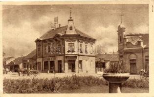 9 db MODERN fekete-fehér városképes lap az 50-es évekből; Dombóvár, Szigetvár / 9 modern black and w...