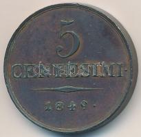 Olasz Államok / Lombardia-Velence 1849M 5c Cu T:2 Italian States / Lombardy-Venetia 1849M 5 Centesimi Cu C:XF