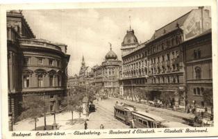 Budapest, Erzsébet körút, Halászbástya, Szent Gellért szobor - 3 db régi képeslap