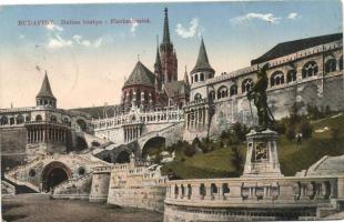 Budapest, Erzsébet körút, Halászbástya, Szent Gellért szobor - 3 db régi képeslap