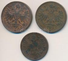 Olasz Államok / Lombardia-Velence 1862A 1S Cu + 1862B 5/10S Cu + 1S Cu T:2
Italian States / Lombard...