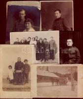 7db régi fotó, közte 5 Katonafotó az I. és II. világháború idejéből, vegyes minőség