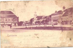 2 db RÉGI erdélyi városképes lap, vegyes minőség; Kolozsvár, Nagyszeben / 2 old Transylvanian town-view postcards, mixed quality; Cluj, Sibiu