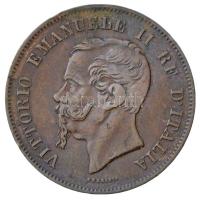 Olaszország 1861B 5c Cu "II. Viktor Emánuel" T:2- kis ü. Italy 1861B 5 Centesimi Cu "Vittorio Emanuele II" C:VF slight ding