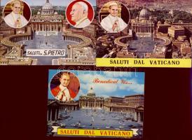 Postatiszta képeslapok pápák üdvözletével a Vatikánból