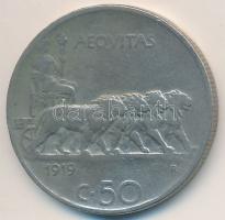 Olaszország 1919R 50c Ni recés peremmel T:2- kis ph.
Italy 1919R 50 Centesimi Ni reeded edge C:VF s...