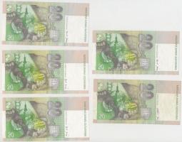 Szlovákia 1999. 20K (5x) T:I--III
Slovakia 1999. 20 Korun (5x) C:AU-F