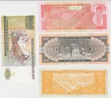 Vegyes: Brazília 1956-1958. 2C + Peru 1987. 500I + Honduras 2006. 1L + Paraguay 2010. 10.000G T:I,I-...