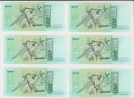 Brazília 1997-. 1R (6x) 3-3db sorszámkövető T:I
Brasil 1997-. 1 Reals (6x) 3-3pcs with sequential s...