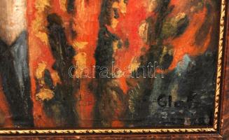 Glatz jelzéssel: Női portré. Olaj, karton, keretben, 40×31 cm