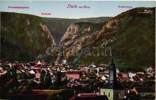 Thale am Harz, Hexentanzplatz, Bodetal, Rosstrappe / general view with mountains